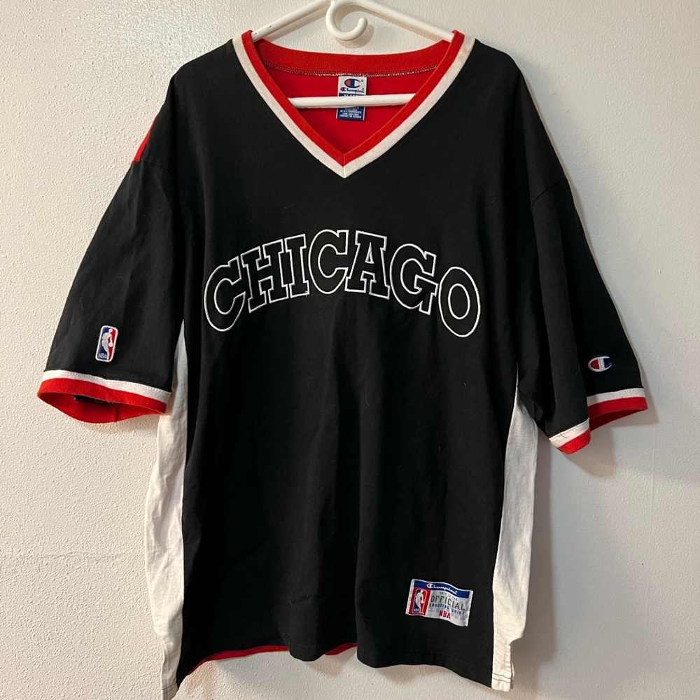 Chicago Bulls NBA Shooting Shirt Authentic Stitched Champion XL